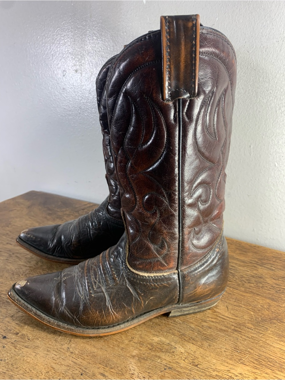 Vintage cowboy leather boots
